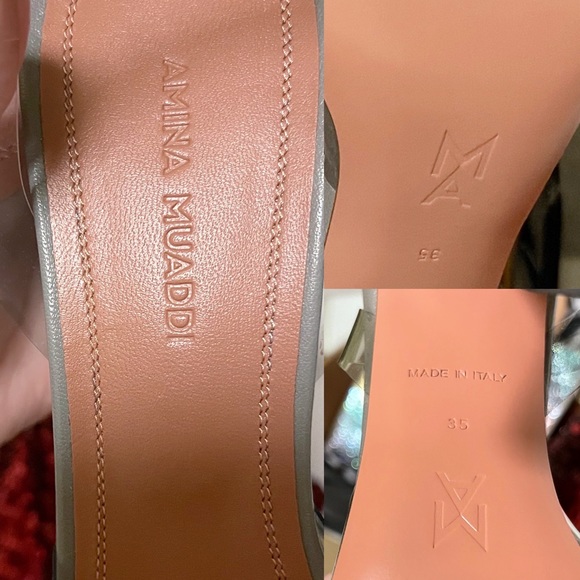 Authentic Amina Muadi Rare 95mm Glass Begum Slingback Heels - Picture 12 of 12